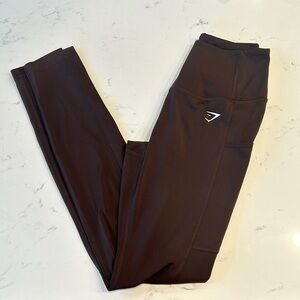 Brown Gymshark Pocket Leggings